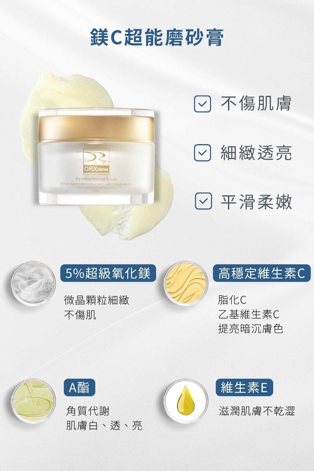 DRX達特仕的莊醫師嚴選活動專區系列-淨白A醛三寶套組，烈日傷害與高溫悶熱的失控膚況，抗老需要多道關鍵程序。痘疤女王莊醫師打造煥膚抗老公式，6倍A醛加再搭配淨顏三程序做好日常清潔調理，讓肌膚重啟障壁，重返青春透亮。