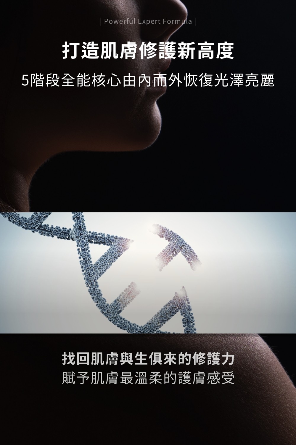 DRX達特仕的雪絨花保養品系列-DRX超肌因修賦精華(乳)，回復澄淨光澤，讓肌膚重返年輕。