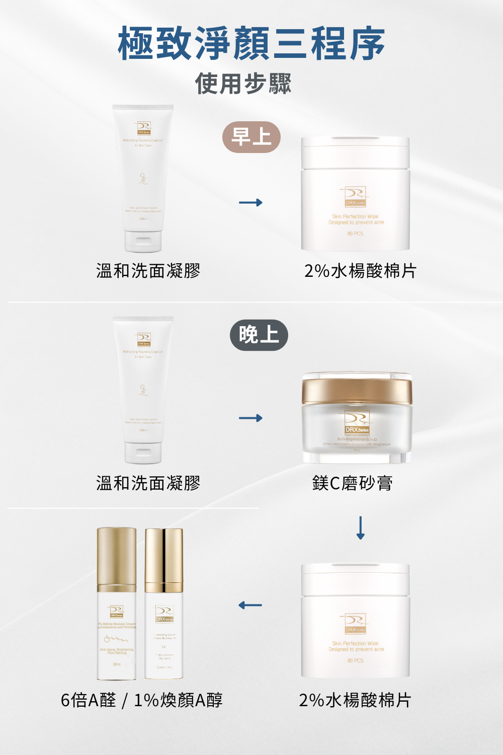 DRX達特仕的肌膚護理-臉部清潔系列-極致淨顏三寶,超淨化深層清潔,每天為你的肌膚進行徹底潔淨,幫您的皮膚帶來輕盈舒適,讓你體驗從未有過的全新感受,臉部清潔的好幫手就是極致淨顏三寶! DRX達特仕的肌膚護理-臉部清潔系列-極致淨顏三寶,超淨化深層清潔,每天為你的肌膚進行徹底潔淨,幫您的皮膚帶來輕盈舒適,讓你體驗從未有過的全新感受,臉部清潔的好幫手就是極致淨顏三寶!