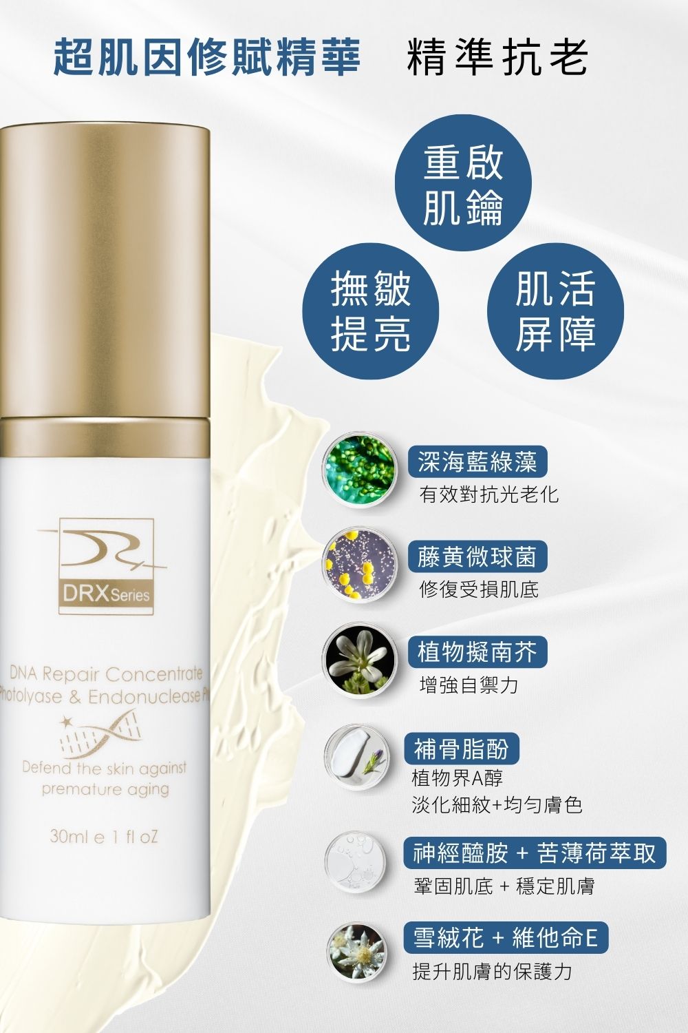 DRX達特仕的莊醫師嚴選活動專區系列-迎新活動 Trifecta 極淨煥活組，痘疤女王莊盈彥醫師專為目標養膚或煥膚抗老打造首席 Trifecta 3冠協作保養！2026年迎新獨家贈6倍全效淨白A醛煥膚 10ml 與 零油光智能防曬慕斯 30ml兩件組。