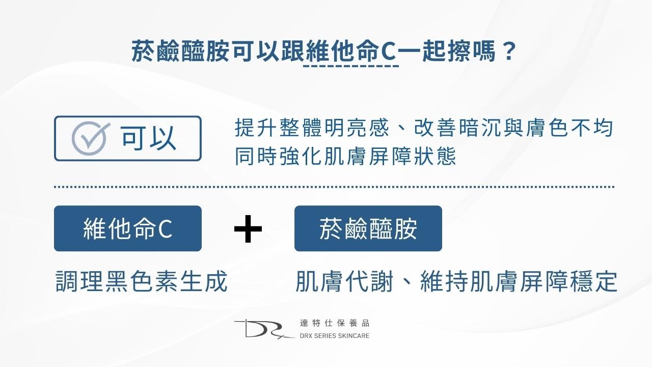 菸鹼醯胺可以跟維他命C一起用嗎？