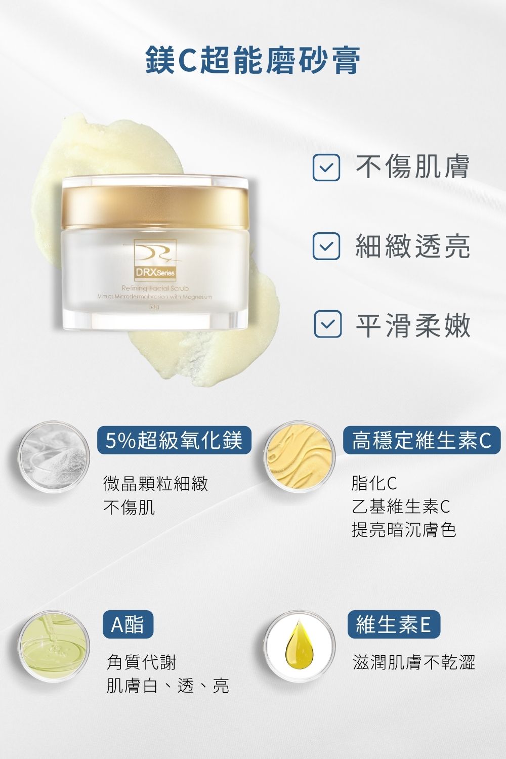 DRX限時推出《胜級潤白女神組》由皮膚科莊盈彥醫師專為亞洲肌膚研發的煥膚保養品牌DRX，將繁複的保養程序，淬鍊成淨煥雙程序保養，使用溫和細緻的潔面凝膠，再以水楊酸清潔調理，最後使用EGF撫紋多胜肽因子，完美執行抗老金字塔，寵愛女神獨家贈6倍煥白禮。